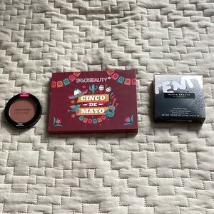 3 Item Makeup Beauty Bundle - Blush, Highlighter, and Eyeshadow Palette